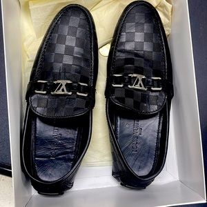 Black Louis Vuitton loafers
